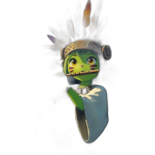 mask, staff, creature, face transparent PNG cut-out