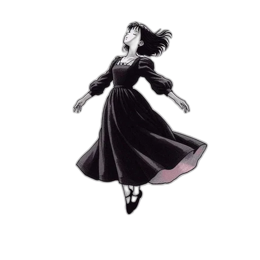 dress, umbrella, staff, concept art transparent PNG cut-out