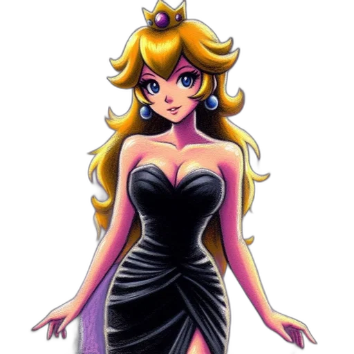 dress, crown, jewelry, staff transparent PNG cut-out