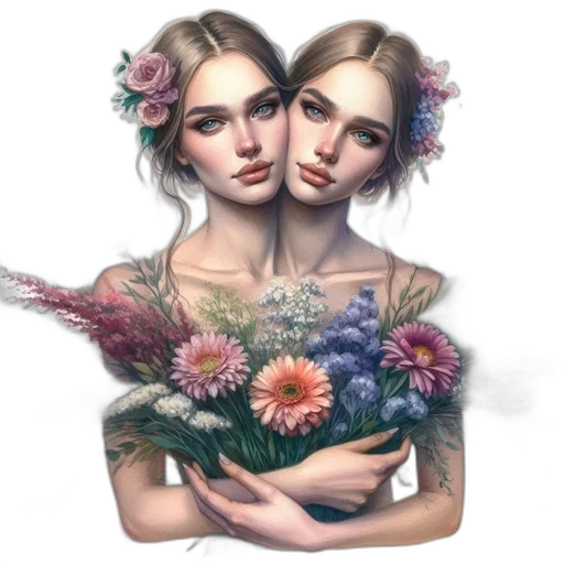 dress, jewelry, flower, photorealistic transparent PNG cut-out