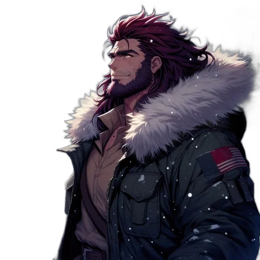 jacket, staff, cyberpunk, concept art transparent PNG cut-out