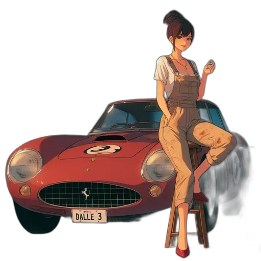 car, dress, concept art, comic book art transparent PNG cut-out