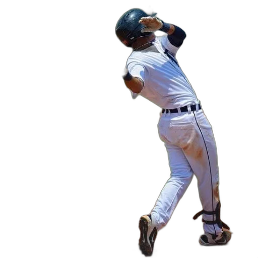 weapon, baseball, player, white transparent PNG cut-out