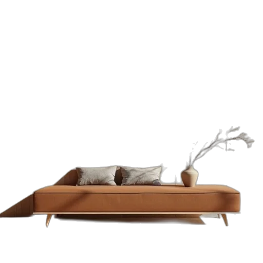 furniture, 3d render, photorealistic, earth tones transparent PNG cut-out