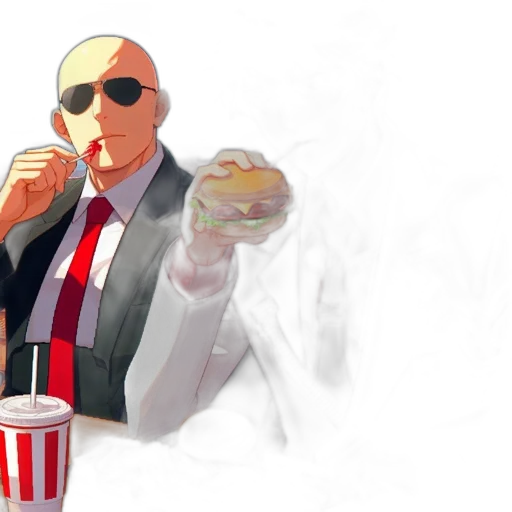 food, concept art, pixel art, cyberpunk transparent PNG cut-out
