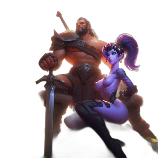 sword, weapon, staff, fantasy art transparent PNG cut-out