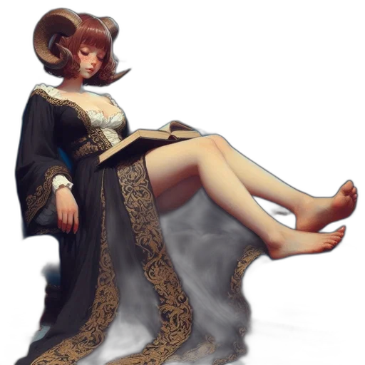 dress, staff, crown, concept art transparent PNG cut-out