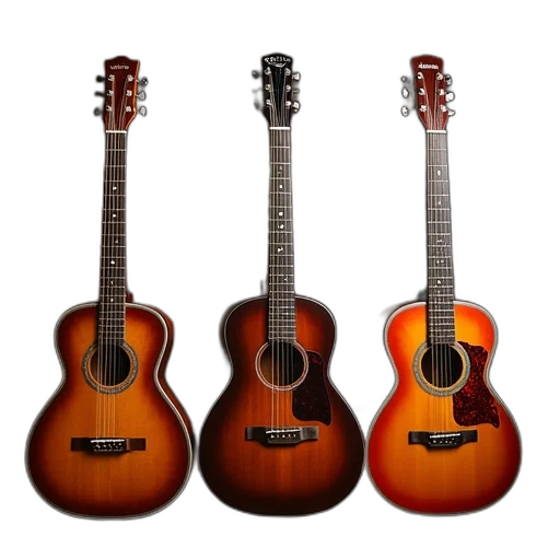 3d render, bluegrass, american, guitar transparent PNG cut-out