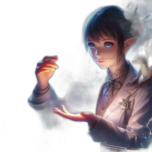 staff, jacket, face, sword transparent PNG cut-out