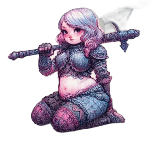 sword, weapon, staff, fantasy art transparent PNG cut-out