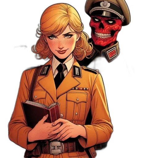 jacket, staff, face, weapon transparent PNG cut-out