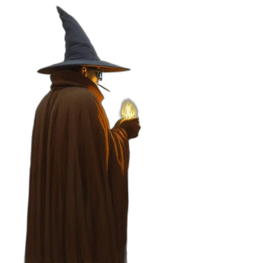 staff, hat, mask, dress transparent PNG cut-out