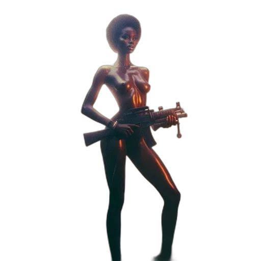 weapon, staff, robot, dress transparent PNG cut-out