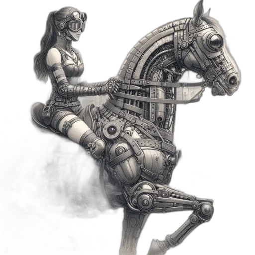 sword, robot, weapon, dress transparent PNG cut-out