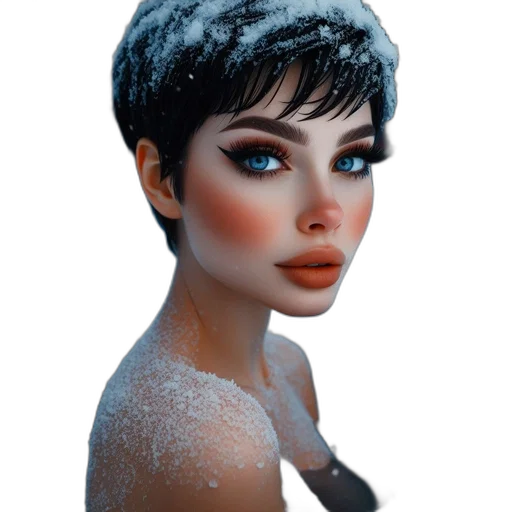 face, photorealistic, 3d render, fantasy art transparent PNG cut-out