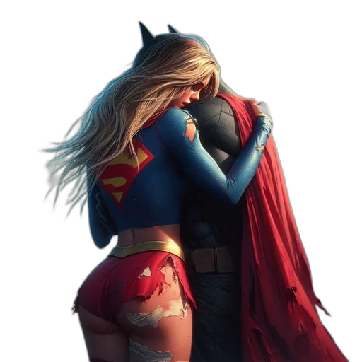 comic book art, concept art, fantasy art, two transparent PNG cut-out