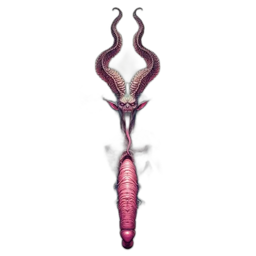 hair, staff, creature, weapon transparent PNG cut-out
