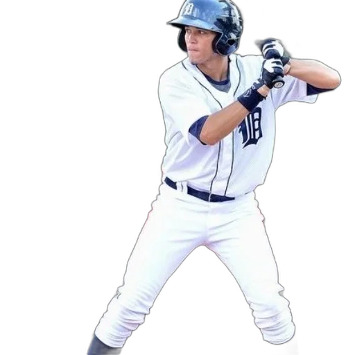 baseball, player, white, uniform transparent PNG cut-out