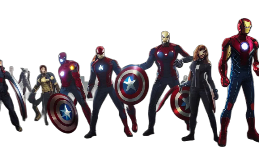 concept art, comic book art, 3d render, marvel transparent PNG cut-out
