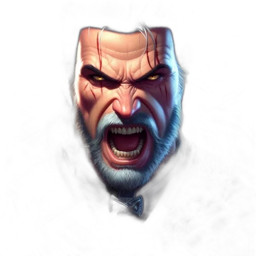 face, mask, creature, staff transparent PNG cut-out