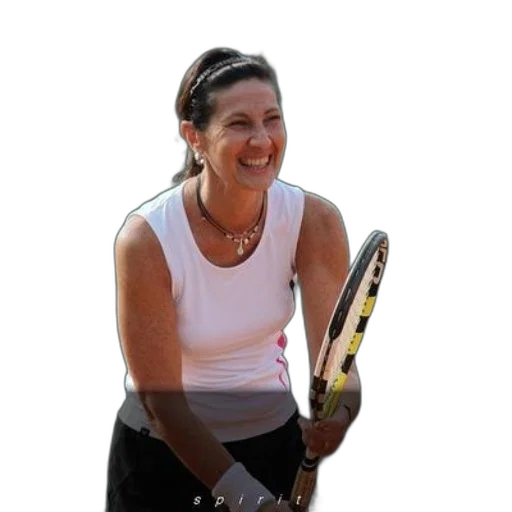 staff, woman, white, tank transparent PNG cut-out