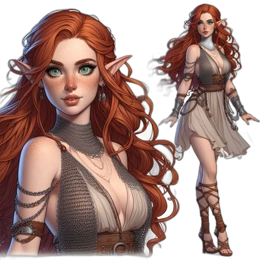 dress, concept art, fantasy art, comic book art transparent PNG cut-out
