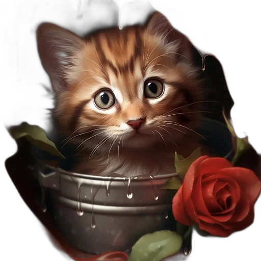 crown, flower, animal, face transparent PNG cut-out