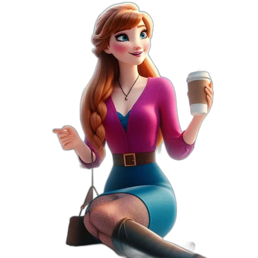 dress, staff, 3d render, concept art transparent PNG cut-out