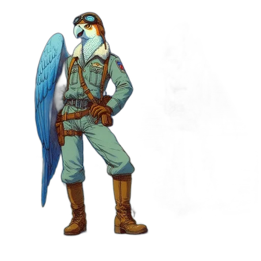 staff, jacket, animal, weapon transparent PNG cut-out