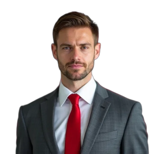 staff, jacket, face, photorealistic transparent PNG cut-out