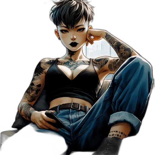 jewelry, comic book art, concept art, cyberpunk transparent PNG cut-out