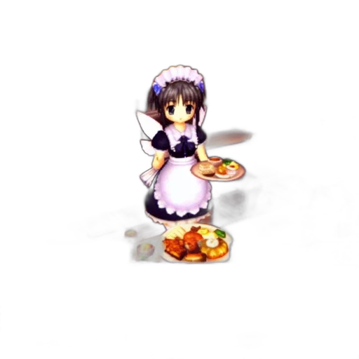 food, staff, pixel art, 3d render transparent PNG cut-out