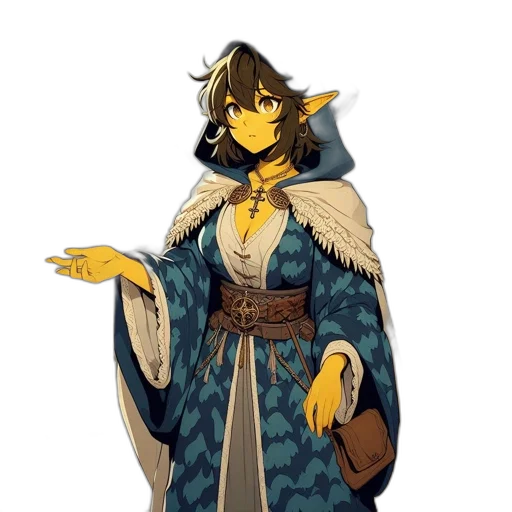 staff, dress, dragon, crown transparent PNG cut-out