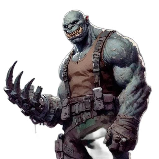 weapon, creature, mask, concept art transparent PNG cut-out