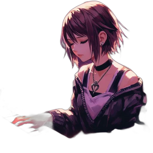 jacket, jewelry, weapon, staff transparent PNG cut-out