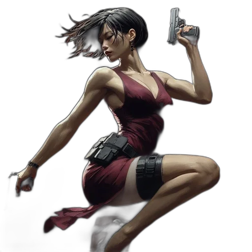 weapon, dress, concept art, comic book art transparent PNG cut-out