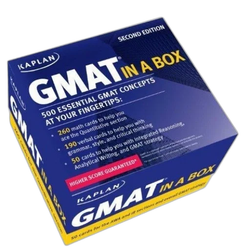 kaplan, gmat, box, second transparent PNG cut-out