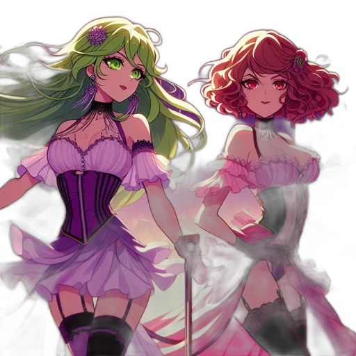 dress, concept art, watercolor, anime transparent PNG cut-out