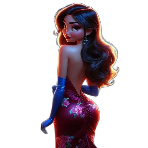 dress, concept art, cartoon, fantasy art transparent PNG cut-out