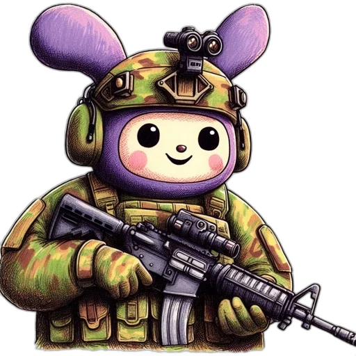 weapon, animal, robot, pixel art transparent PNG cut-out