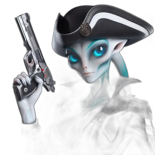 weapon, staff, robot, hat transparent PNG cut-out
