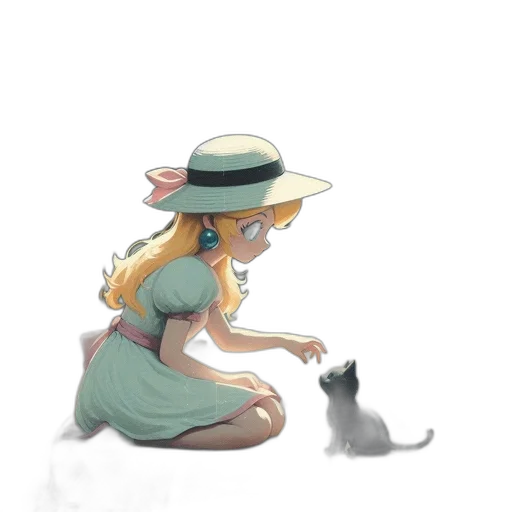hat, staff, animal, dress transparent PNG cut-out