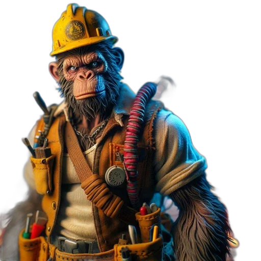 staff, animal, concept art, 3d render transparent PNG cut-out