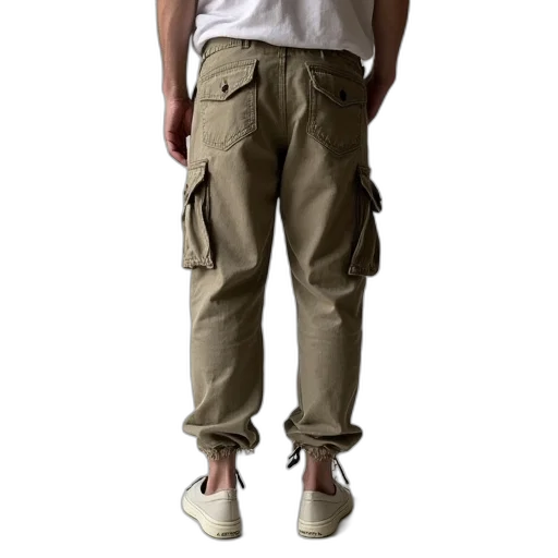 jacket, staff, 3d render, earth tones transparent PNG cut-out