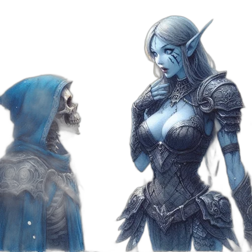 concept art, fantasy art, comic book art, pixel art transparent PNG cut-out