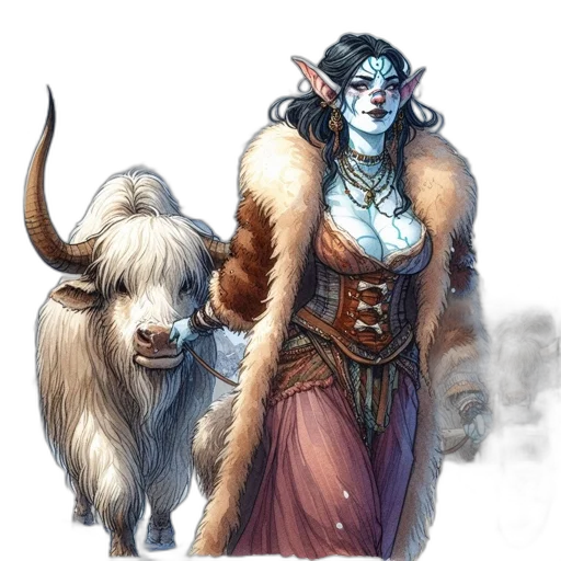 fantasy art, concept art, comic book art, snow transparent PNG cut-out