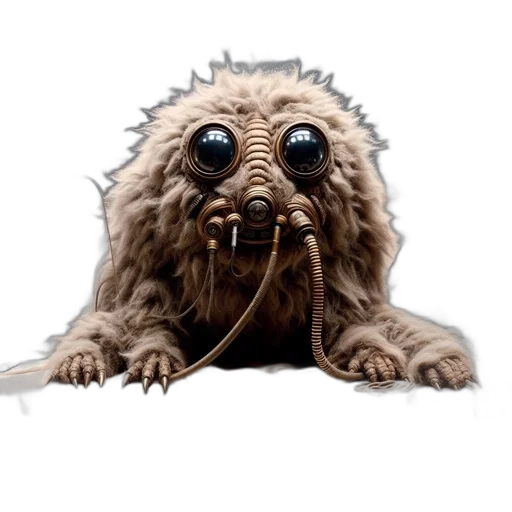 creature, animal, hair, face transparent PNG cut-out