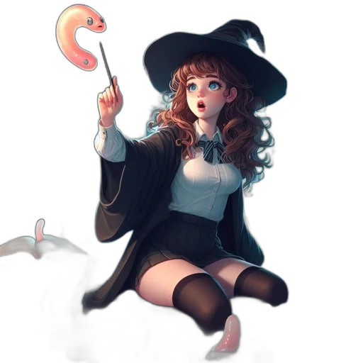 staff, hat, fantasy art, concept art transparent PNG cut-out