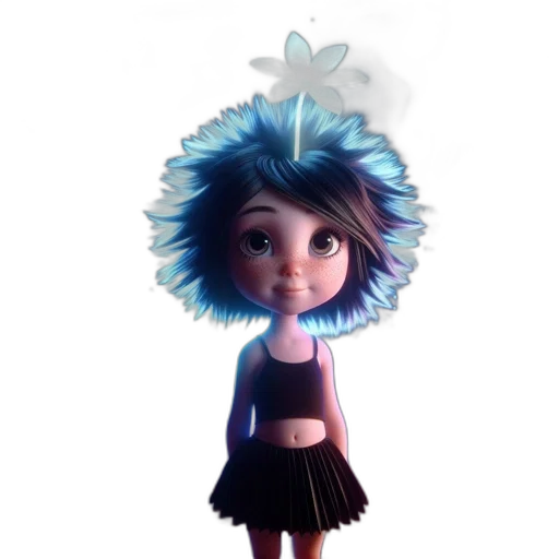 dress, hat, creature, flower transparent PNG cut-out