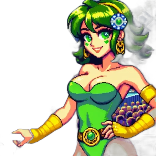 dress, pixel art, vaporwave, concept art transparent PNG cut-out